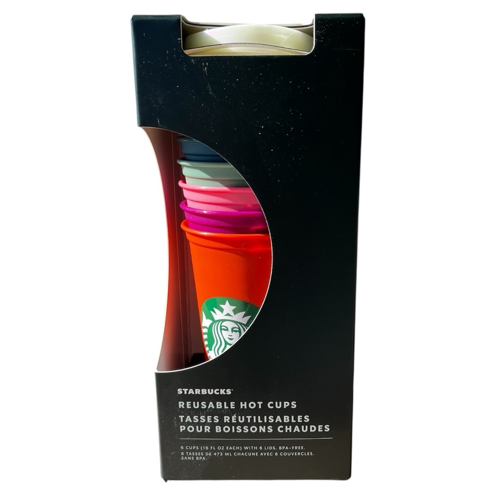 🆕 Starbucks Fall Colorful Reusable Hot Cups Set